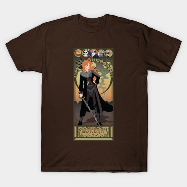 Sorsha - art nouveau - Willow T-Shirt by captainlaserbeam